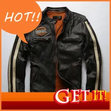 Мужская куртка пилота из натуральной кожи, высокое качество, мягкая коровья кожа, классические куртки со стоячим воротником, осенне-зимние винтажные теплые пальто
