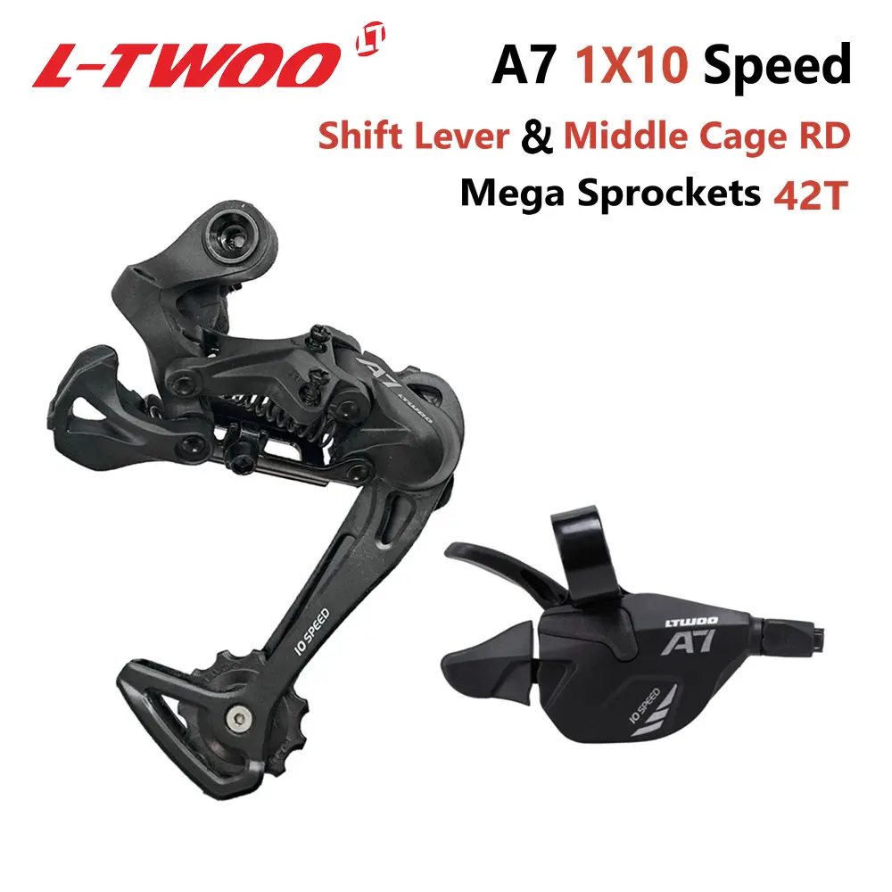 LTWOO велосипед A7 1x10 группа набор триггерный переключатель передач рычаг+ задний переключатель для MTB велосипеда 10-скоростные кассетные звездочки 42T 46T 50T - Цвет: Shift RD Middle Cage