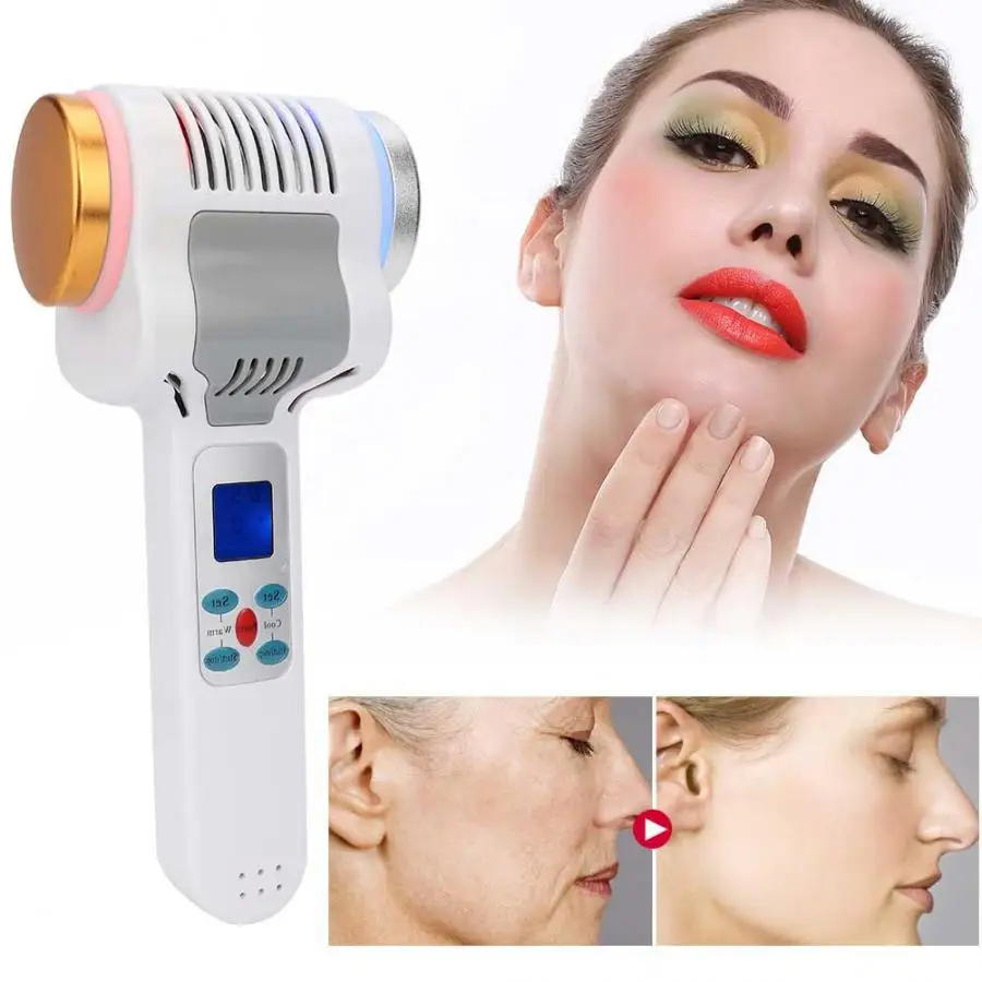 

Hot Cold Hammer Therapy Instrument Skin Rejuvenation Massage Machine LED Light Photon Massager Skin Care tools