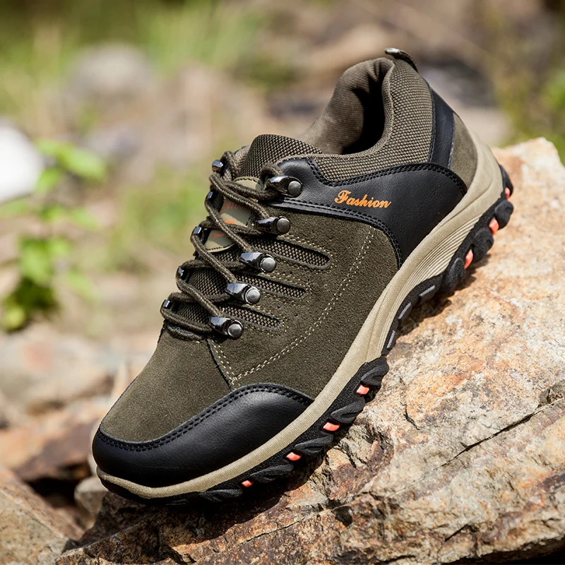 Kopen 2019 nieuwe mannen casual schoenen Zapatos de Hombre comfortabele waterdichte outdoor wandelschoenen en najaar rubber sneakers