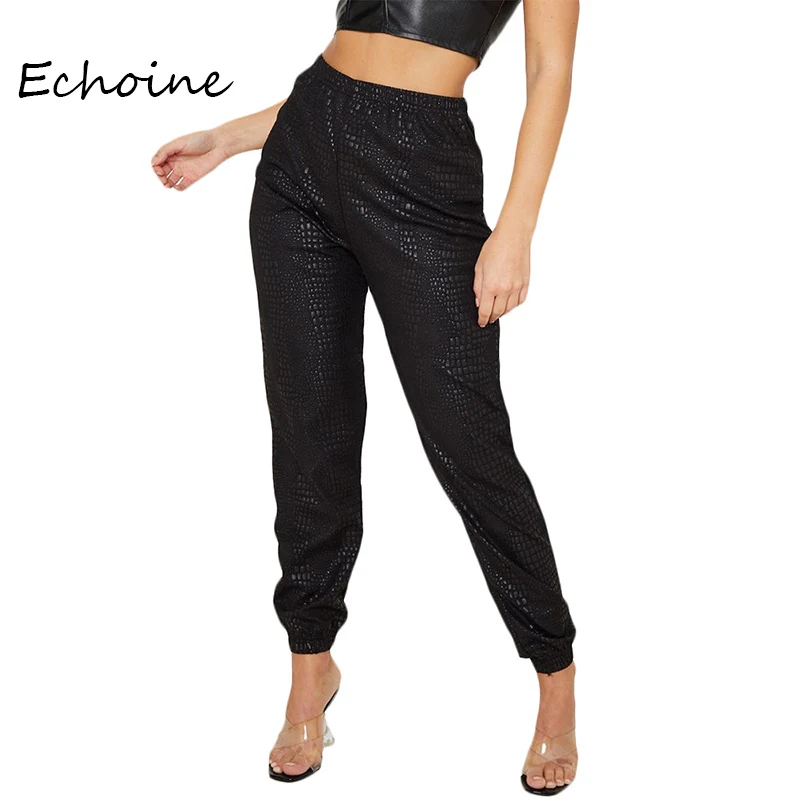 

Casual Leather Pants Stretch Trousers Long Pencils Pants Women Winter Pants Women 2020 New Arrival Black Color