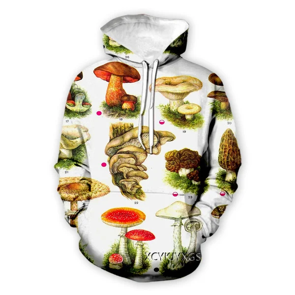 

New Mushroom Art 3D Print Causal Clothing Fashion Men Women Tracksuits Crewneck Hoodies Plus size S-7XL harajuku hoodies