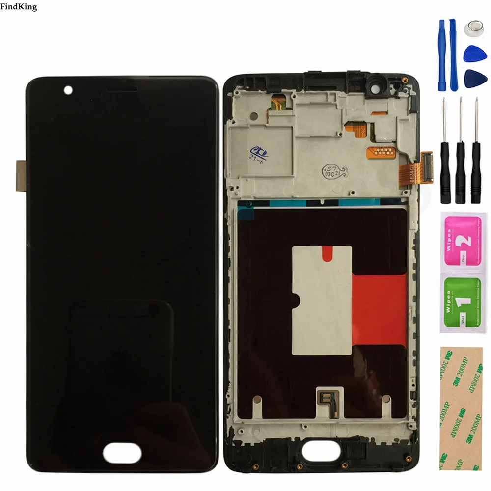 Для One Plus 3/3t ЖК-дисплей Дисплей для OnePlus 3 3T A3000 A3003 A3010 + кодирующий преобразователь