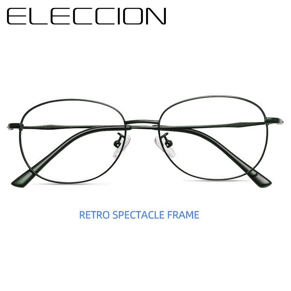 

ELECCION B Titanium Vintage Optical Prescription Glasses Frame Women Myopia Eyeglasses 2020 Male Metal full Eyewear