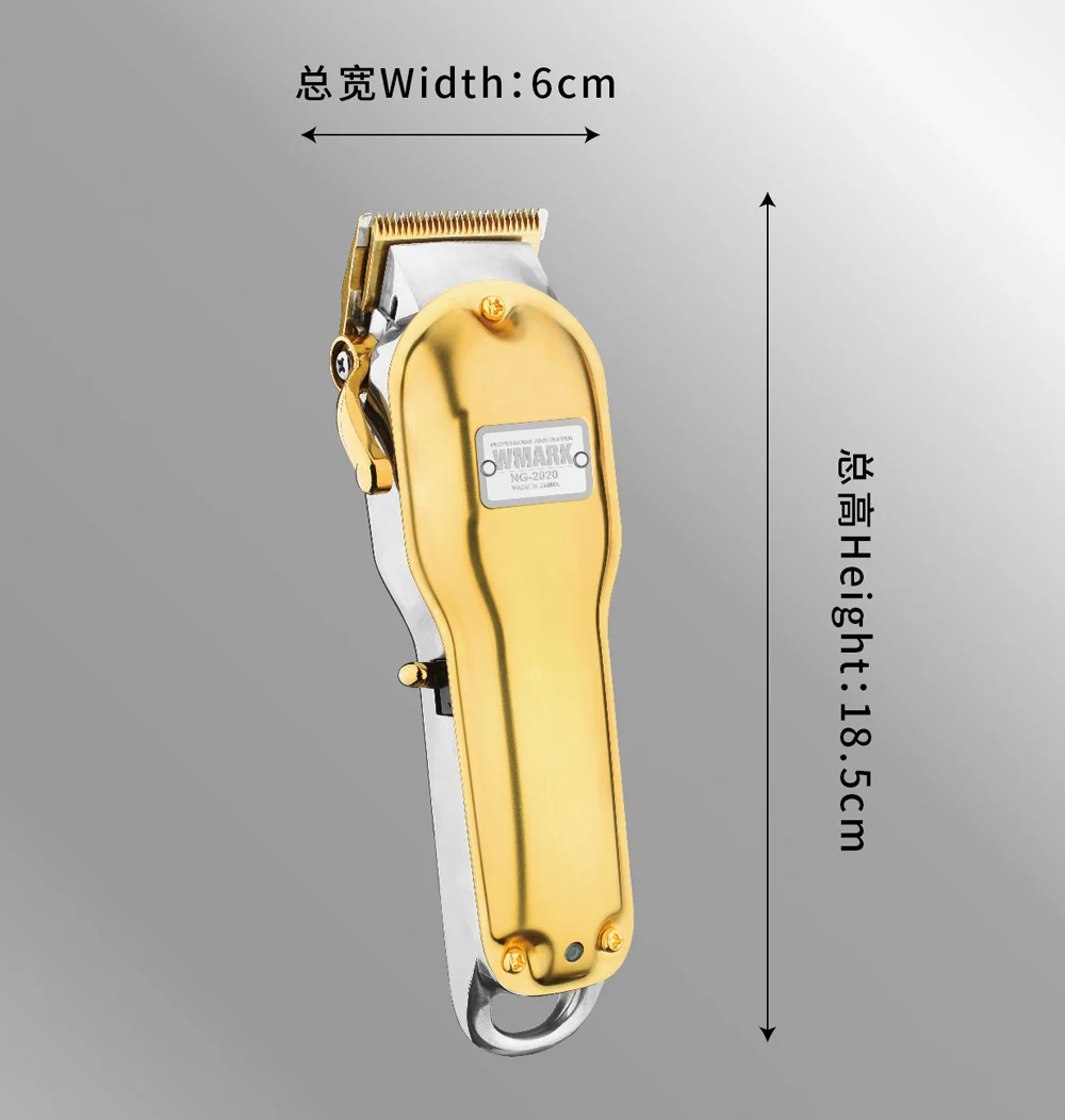 2500 mah cordless cortador de cabelo cor dourada