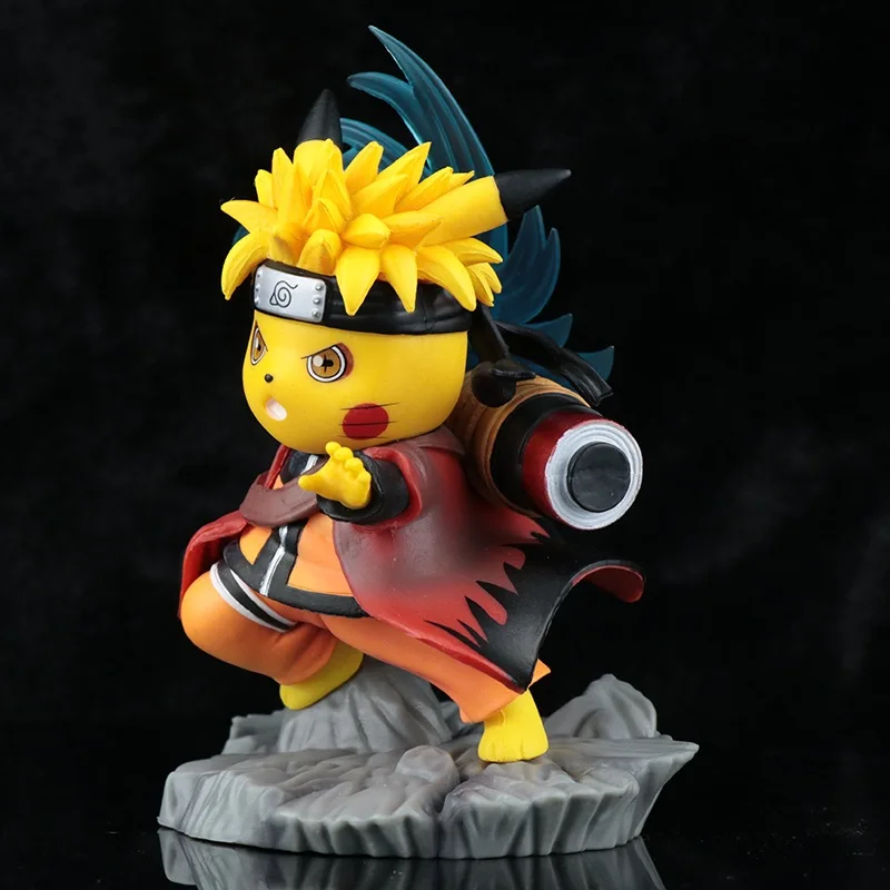 5 peças Uzumaki Naruto Anime Figuras Pikachu Cosplay Namikaze