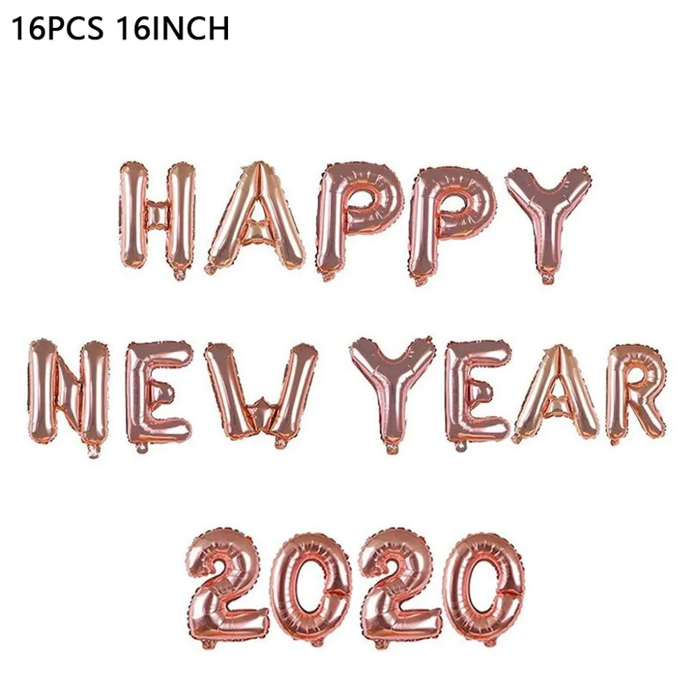 Happy New Year 2020 Balloons  Festival Scene Christmas Decorations For Home Supply Party 16 Inch  (14)