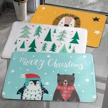 Рождество дома коврик в дверной коврик для ванной, спальни дверь кухни, ванной абсорбирующий коврик, коврик для унитаза