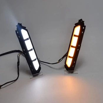 

LED Daytime Running Lights Daylight Fog Lamp with Yellow Turn Signal Style Relay DRL for Hyundai Elantra 2019 2020 AVANTE