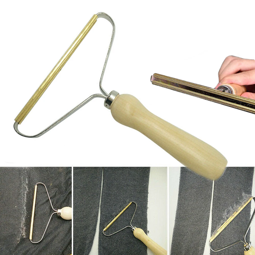 Portable Lint Remover Clothes Fuzz Fabric Shaver Brush Tool Manual Fluff Removing Roller Power-Free for Sweater Woven Coat Brush