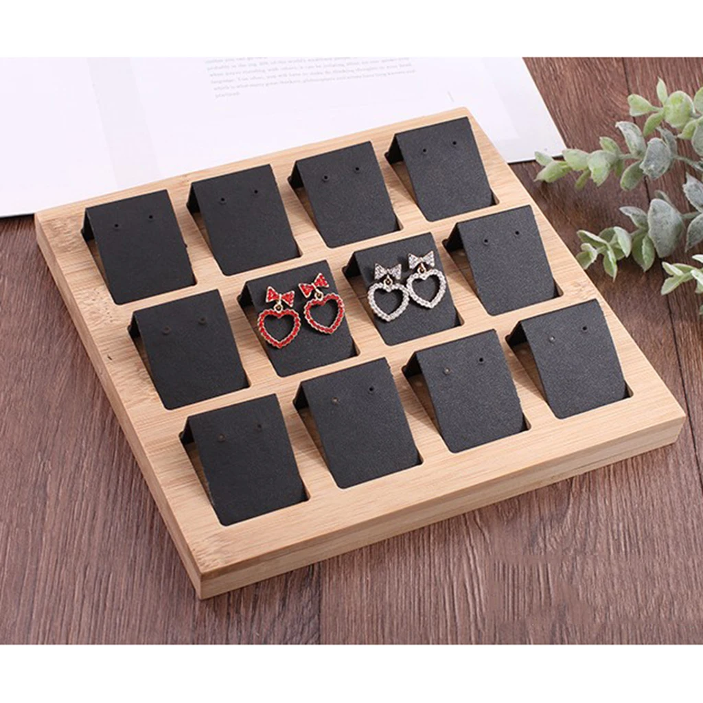 12pcs Earring Card Holder with Tray for Earrings Ring Multi-function Jewelry Storage Box Accessory Display