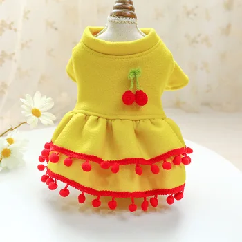 

Winter Dog Clothes Bubble Cherry Pets Outfits Warm Clothes for Small Dogs Cat Costumes Coat Jacket Puppy Sweater Dogs New