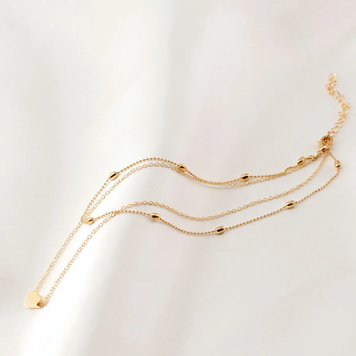 Простые сердца многослойное ожерелье Женская Личность креативный кулон ключицы ожерелья цепи для женщин ожерелье ювелирные изделия XL578