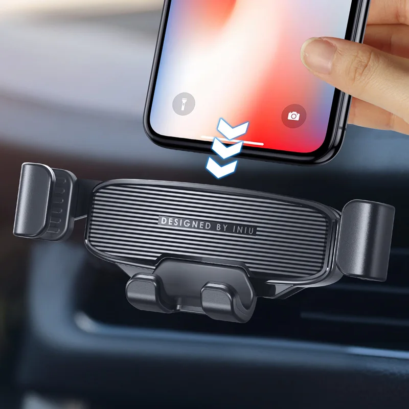INIU Gravité Support Téléphone Voiture Universel Dévent de Support Smartphone GPS Support Pour iPhone 12 11 Pro X Max 6 8 7 Plus Xiaomi
