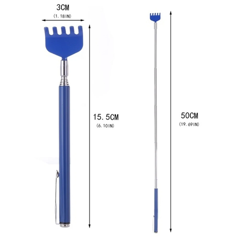 Удобный выдвижной ручной захват с пятью зубами, мягкие массажные инструменты, скребок для спины, устройство для царапин для пожилых людей, рукоятка для снятия зуда