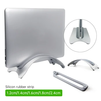 

Aluminum Space-saving Laptop Vertical Stand Desktop Erected Holder for MacBook Pro Air Retina Silica Gel Pad Available