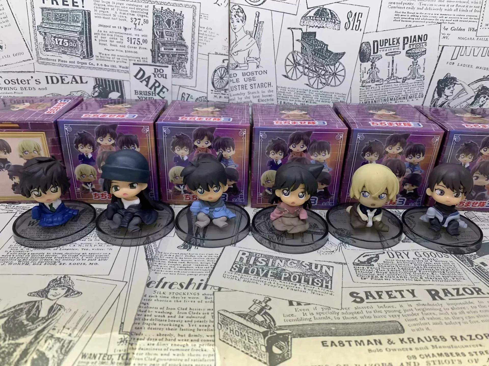 Conan Haibara Amuro through Kudo New Narrowed Sitting Childhood Capsule Toy Garage Kit