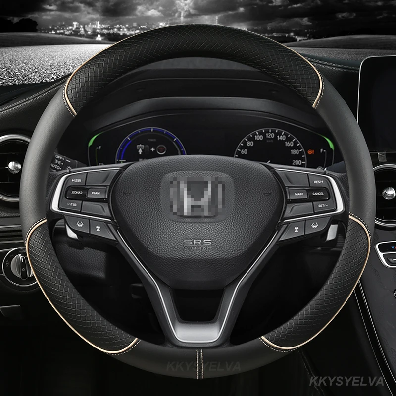 Microfiber Leather Car Steering Wheel Cover For Honda Civic CRV XRV ACCORD ~ 10th steering wheel cover