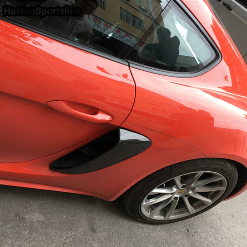Для Porsche 718 Boxster Cayman комплект кузова из углеродного волокна крыло боковые Воздухозаборники вентиляционные отверстия Крышка отделка