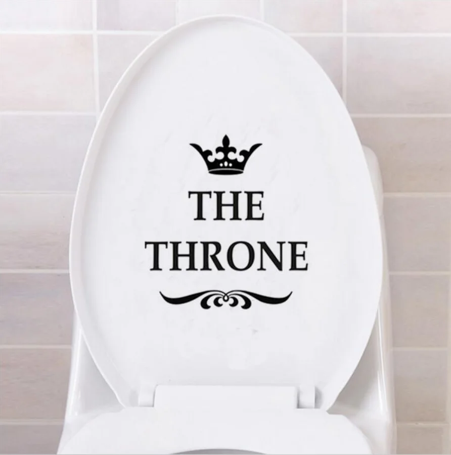 

The 'THRONE' Funny Interesting Toilet Wall Stickers Bathroom Decoration Accessories Home Decor