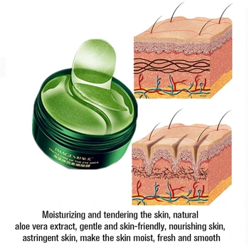 

2020 New 60Pcs Seaweed Collagen Eyes Creams Skin Care Fruit Extract Anti Wrinkle And Reparing With Collagen Green Tea Eye Masks