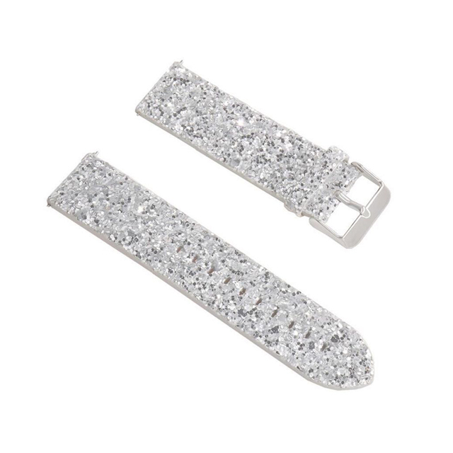 20mm Bling Leather Strap for Samsung Galaxy Watch 4 3 Classic Band 42mm 46mm 45/41mm Active 2 44/40mm Bracelet Sequins Belt