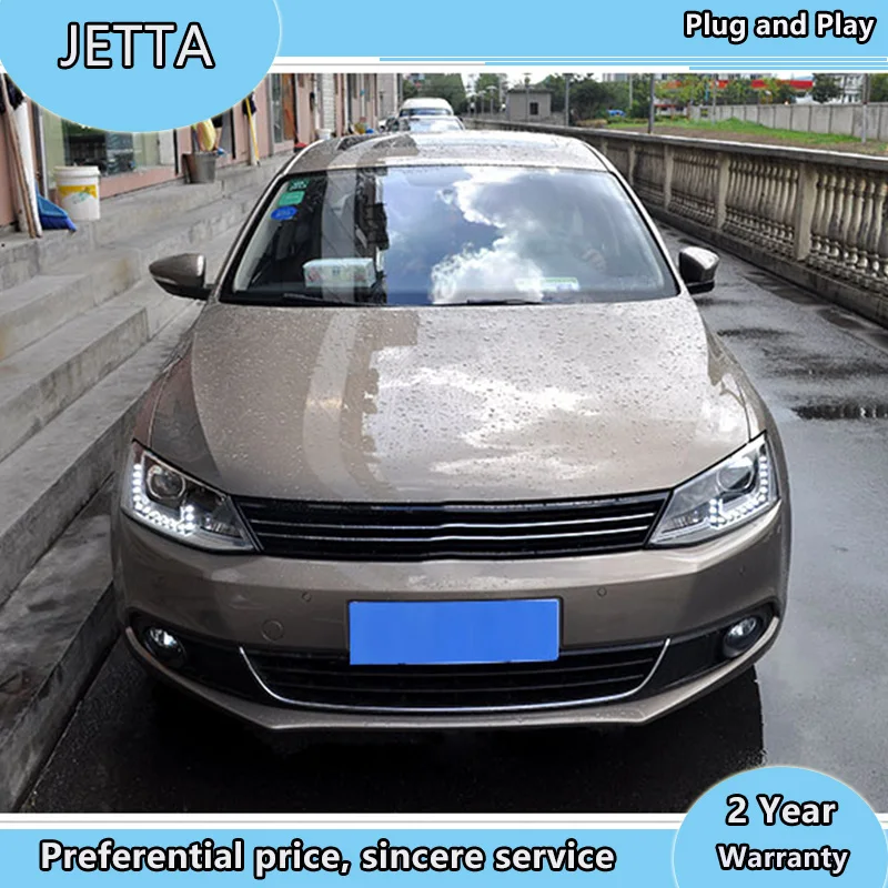 Автомобильный Стайлинг для VW Jetta фары 2012- Jetta светодиодные фары фара led drl проектор фары H7 hid Биксеноновые линзы