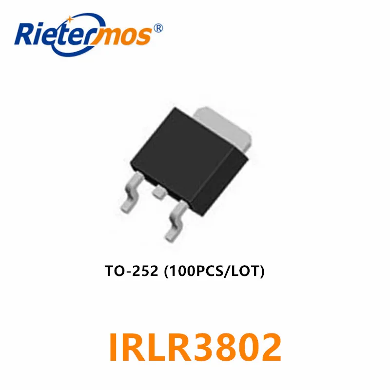 

100 шт. IRLR3802 IRLR3802PBF LR3802 TO252 N-CHANNEL 12В SMD