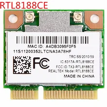 RealTek RTL8188CE ноутбук PCI Express wifi карта беспроводной WLAN wifi адаптер для acer ASUS Dell Половина мини PCI-e сети