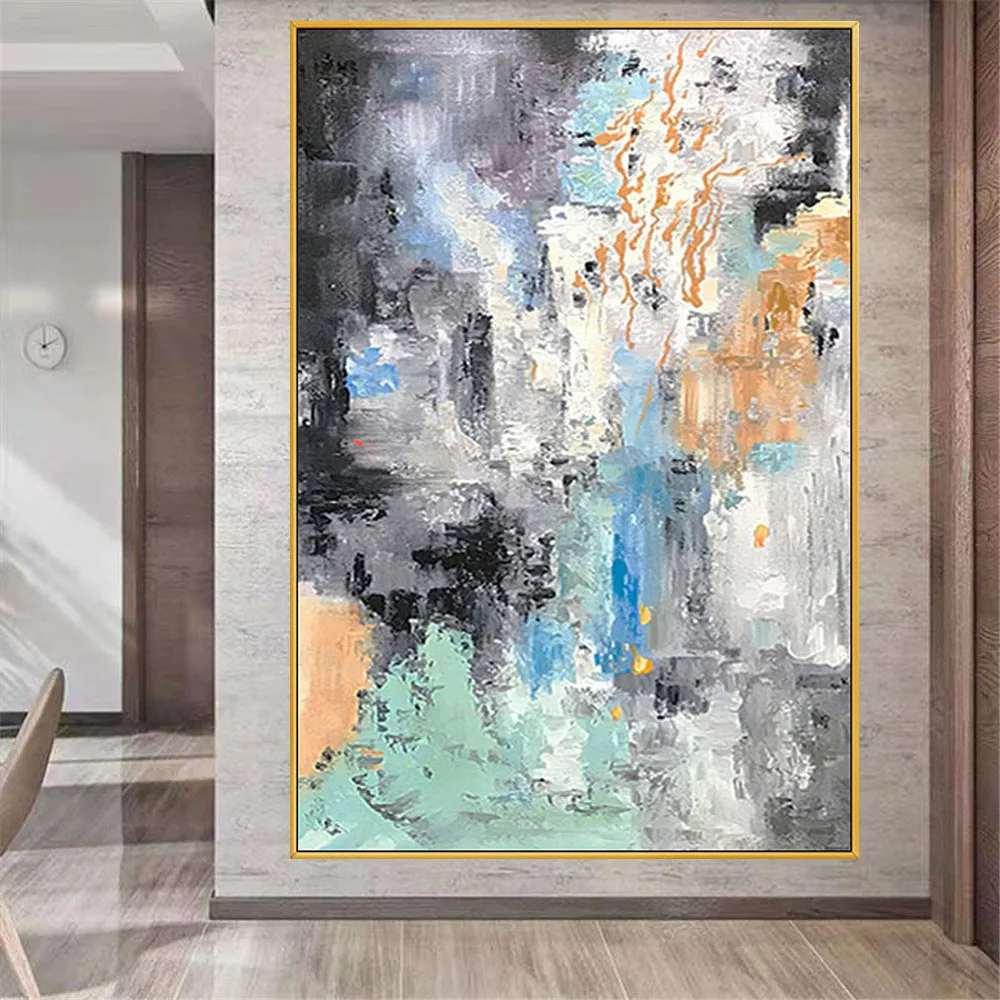

Modern Living Room Decor Color Large Canvas Wall Art Hand Painted Canvas Oil Painting Hot Selling Light Color Acrylic Paintings