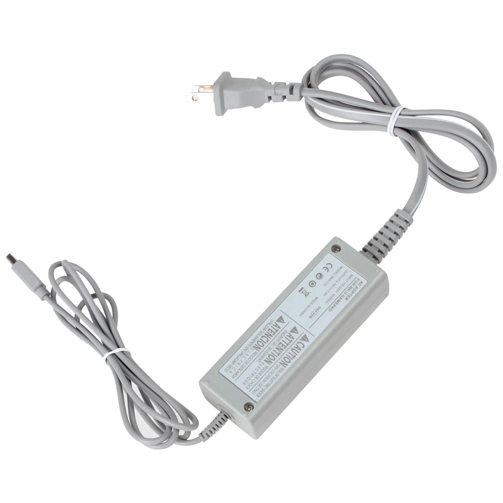 Portable AC Power Supply Adapter Charger Fit for Nintendo / Wii U Gamepad Remote Controller