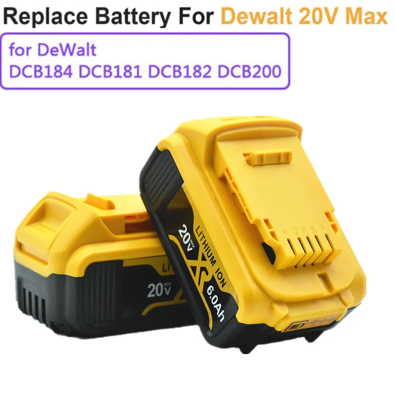 20 в 6 0 Ач MAX XR электроинструмент для заряда DeWalt DCB184 DCB181 DCB182 DCB200 А 18 | Электроника