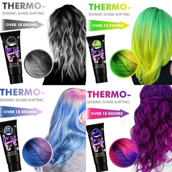 

Thermochromic Color Changing Wonder Dye Mermaid Hair Dye Gray Hair Color Cream Thermo Sensing Shade Shifting Hair Color Wax