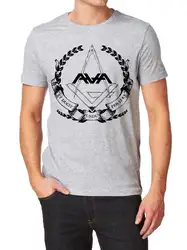 AVA Angels & Airwaves логотип фрукт ткацкого станка T-SHIR GREY серый, белый