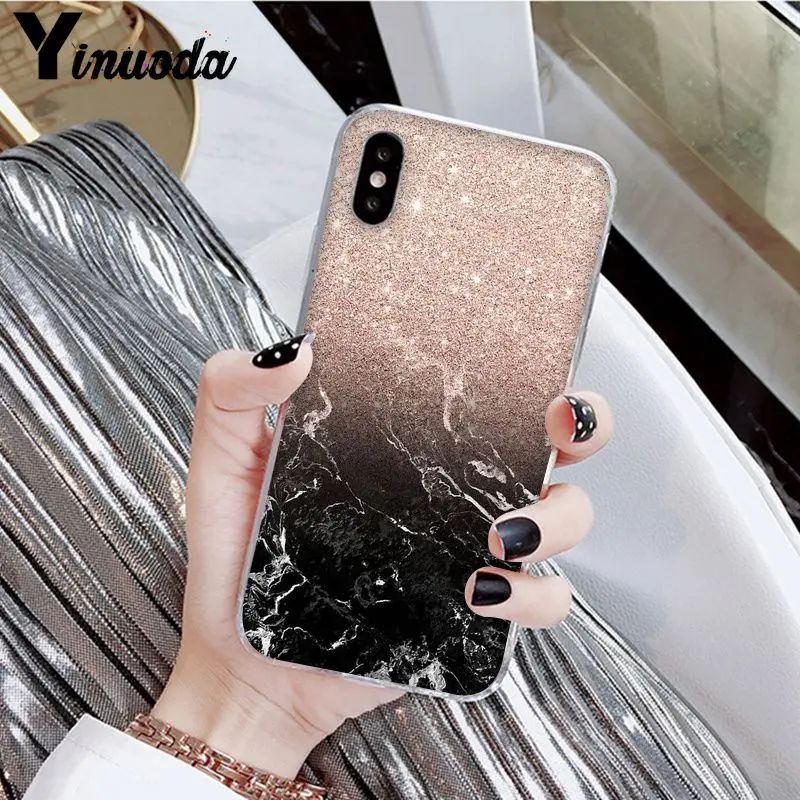 Gold Pink rose Glitter print