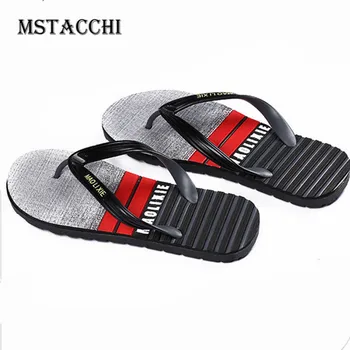 

MStacchi Fashion Home Bathroom Non-Slip Sandals PVC Clip Feet Beach Male Flip Flops Summer Outdoor Colour Mixture Men Slippers
