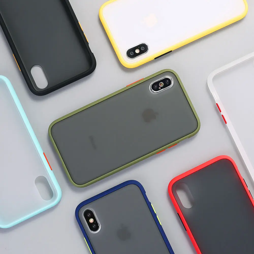 Противоударный защитный чехол для iphone XR XS Max 11 X 7 8 6 6S Plus прозрачный матовый