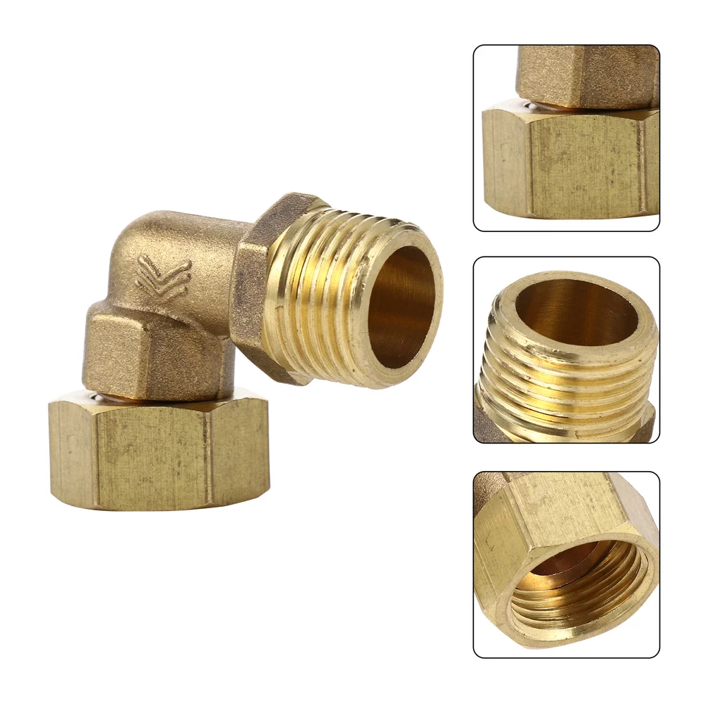 

2pcs Pipe Fitting Prime Copper Elbow 90 Degree Brass Sturdy Durable Pipe Fitting Connector Joint for Gas Pipe Solar Tube