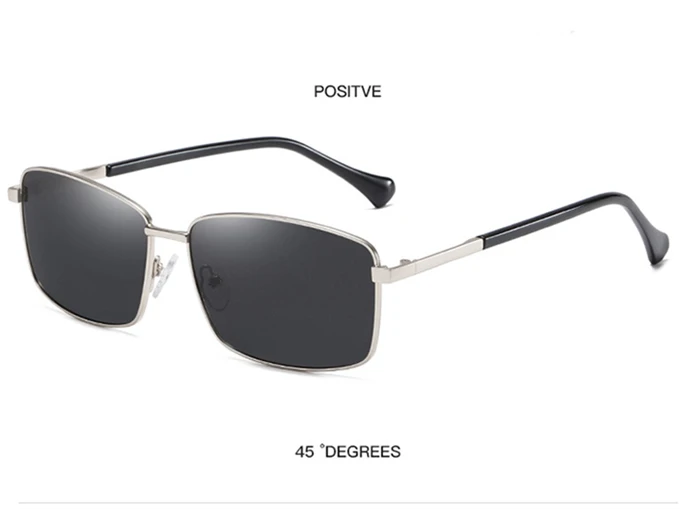 Men's Driving Prescription Lenses Sunglasses Polarized Square Anti-Glare Short-sight Sun Glasses For Male 0 -0.5 -0.75 To -6.0