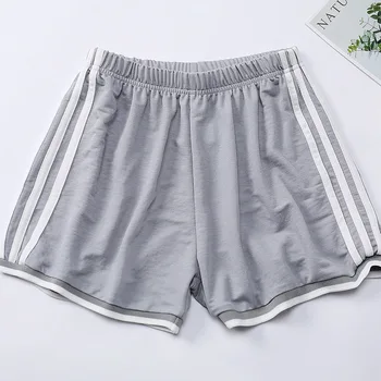 

Summer 2020 popular women's shorts solid color striped elastic shorts 909#