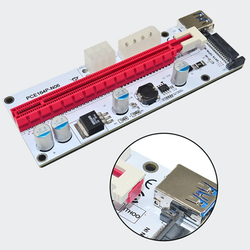 ABSF новейший VER008S 0,6 м USB 3,0 кабель Профессиональный Горный PCI-E Express PCI-E 1X до 16X M2 riser card адаптер для 8 GPU Graphic