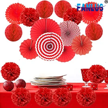 

20pcs/Set Artificial Paper Flower Decorations Wedding Party Hanging Festival Paper Lantern Decoration Birthday Parties Favors