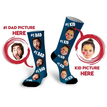 

Personalized Dad on socks father's day socks CUSTOM Number 1 dad gift from child Socks for dad Father's Mother's day socks