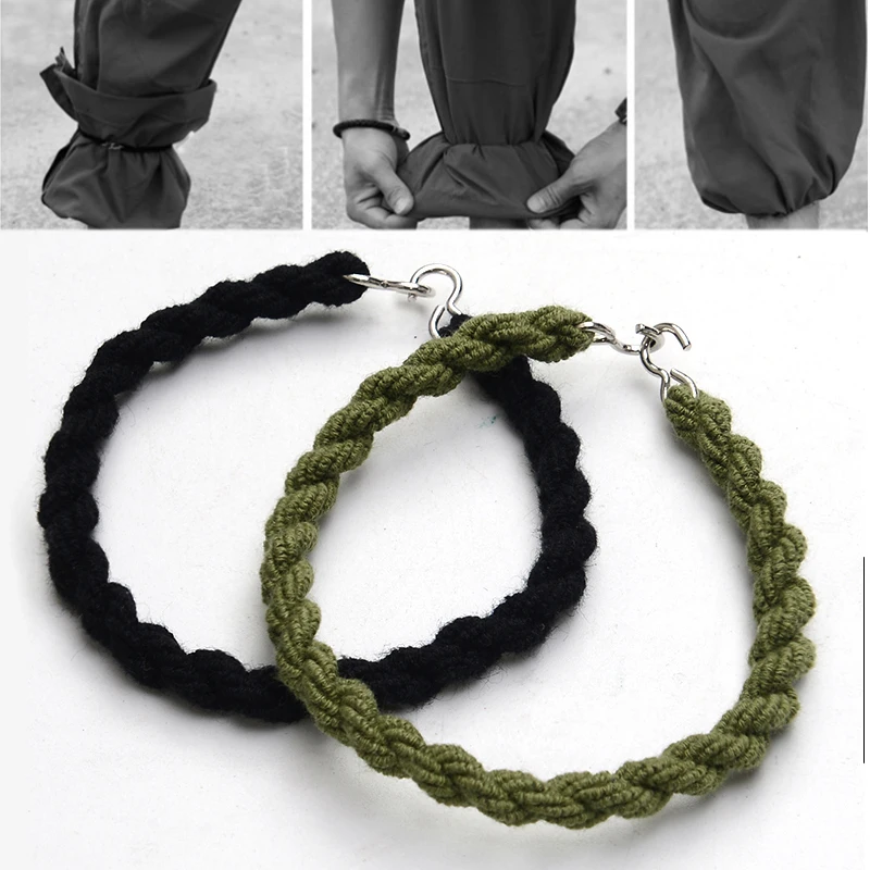 

2Pcs Tactical Army Leggings Elastic Rope Trouser Leg Strap Riding Boot Rubber Band