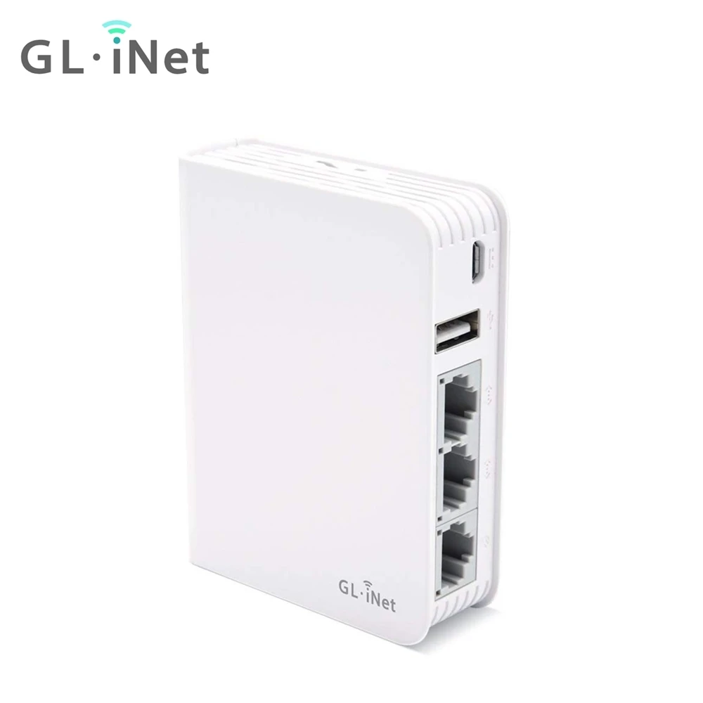 

GL.iNet AR750 Travel AC Router 300Mbps(2.4G)+433Mbps(5G) Wi-Fi 128MB RAM MicroSD Storage Support OpenWrt/LEDE pre-Installed