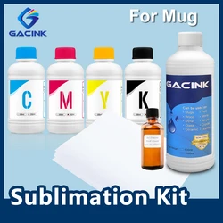 Kit d'encre à Sublimation, pour tasse, T shirt en coton avec revêtement A4, pour Epson L3110 L3150 L3210 L3250 L5190 L4150 L4160 L14150 