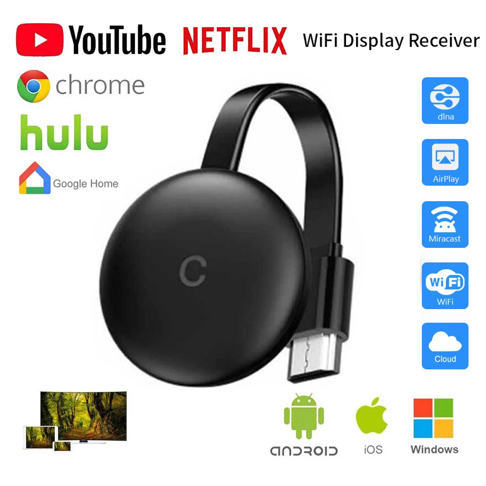 G12 ТВ-палка для новейшего Google Chromecast 3 для Netflix YouTube WiFi Дисплей HDMI беспроводной ключ miracast для Android IOS PC G12 ТВ-палка для новейшего Google Chromecast 3 для Netflix YouTube WiFi Дисплей HDMI беспроводной ключ miracast для Android IOS PC