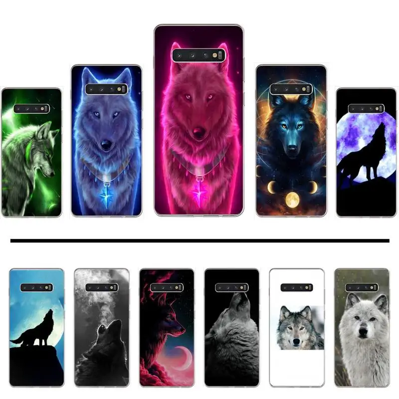 

wolf angry animal colorful Customer Phone Case For Samsung Galaxy S5 S6 S7 S8 S9 S10 S10e S20 edge plus lite