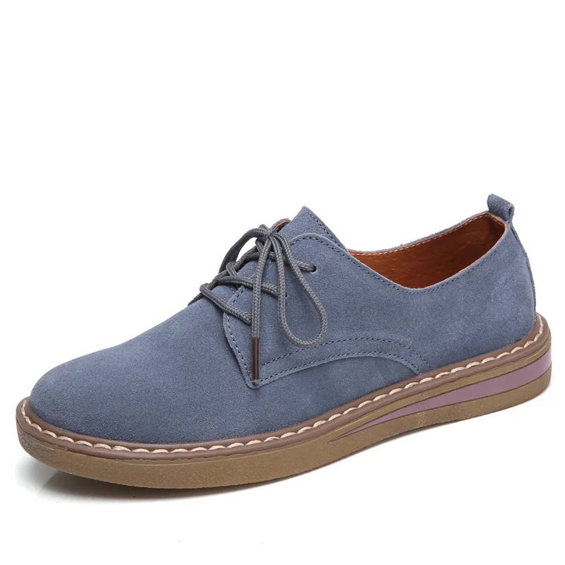Women Loafers Flats Shoes Sneakers Leather Suede Lace Up Boat Shoes Round Toe Moccasins Oxford For Spring