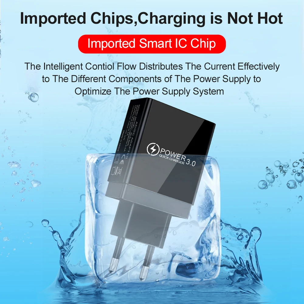 Зарядное устройство для iPhone 11 Pro/Samsung S20 3 порта USB 0 со светодиодным дисплеем 1